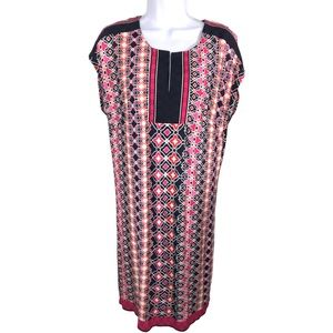 Women’s Laundry by Shelli Segal Sheath Multi Color Geometric Dress - S